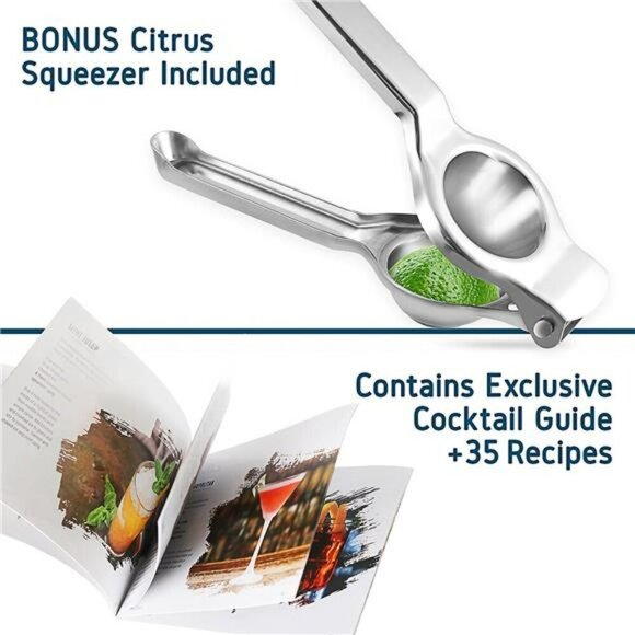 16 Piece Cocktail Shaker Bartender Kit Bar Tools Set with Jigger Pourers - Picture 5 of 7